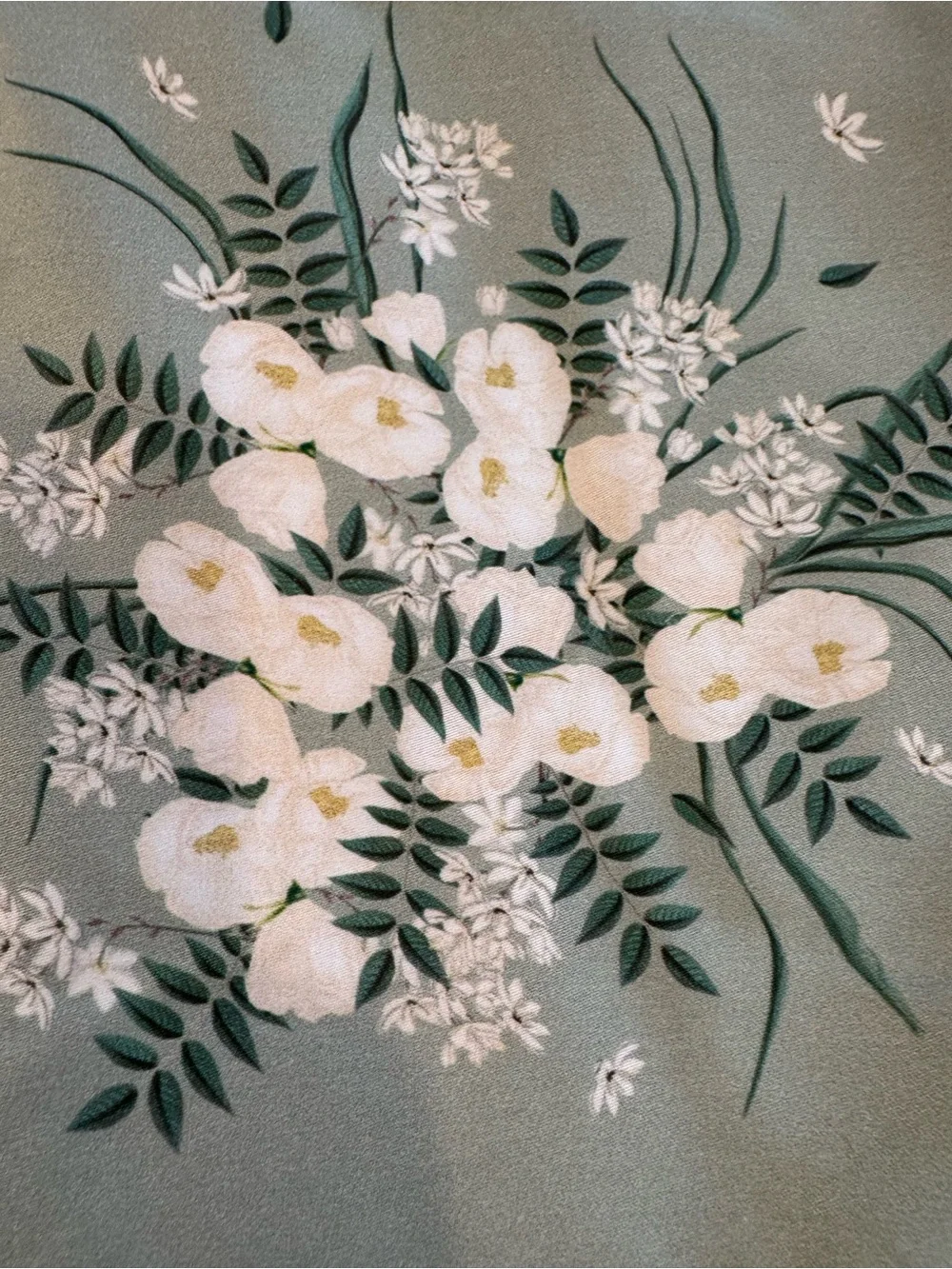 Buffy Breeze King Duvet Cover Midori Floral TENCEL Lyocell Sage Green